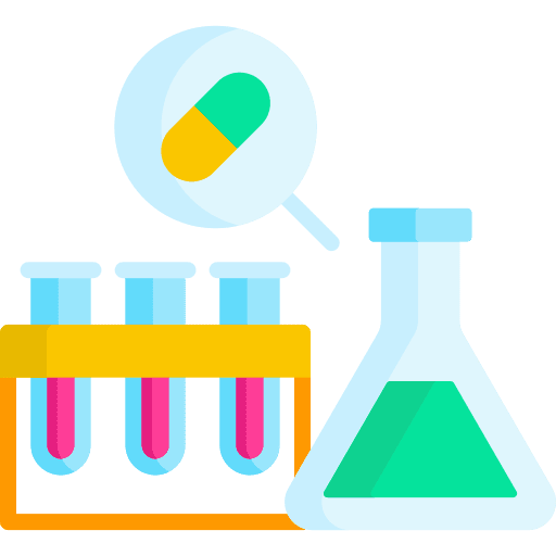Medical laboratory education medical research pills icon
