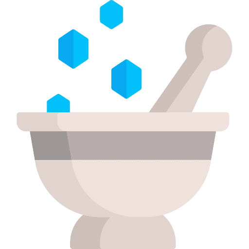 Mortar scientific science equipment icon
