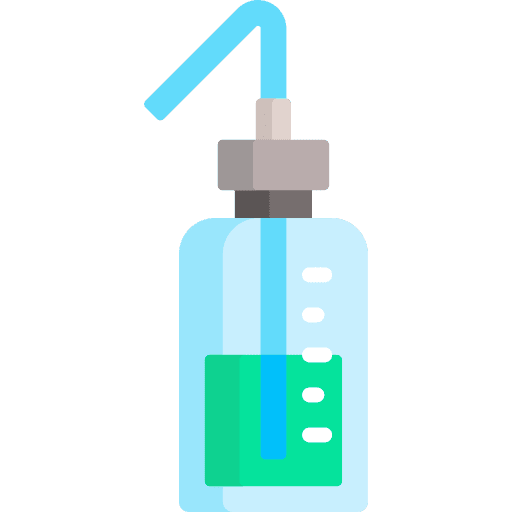 Wash bottle science lab utensil icon