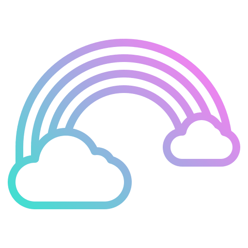 Rainbow rainbow weather cloudy icon