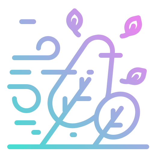 Wind foliage autumn fall icon