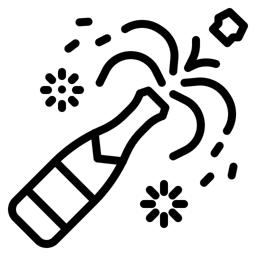 Champagne party champagne marriage icon