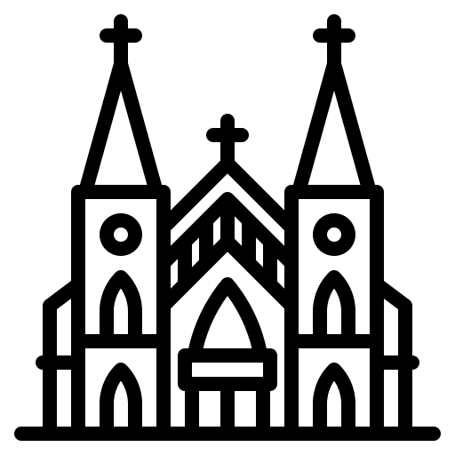 Church wedding marriage catholic icon