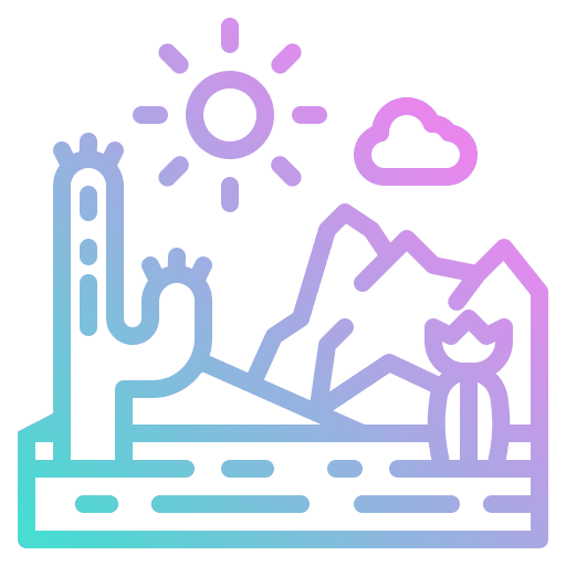 Desert desert sun hot icon