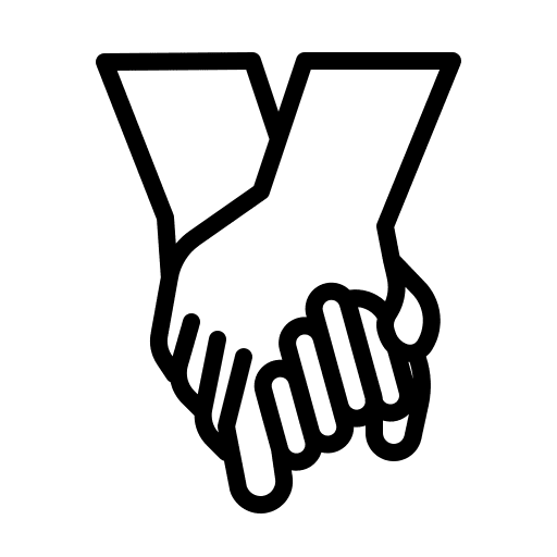 Holding hands romantic date valentines day couple icon