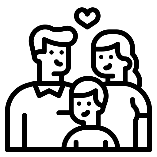 Family accompany family parents icon