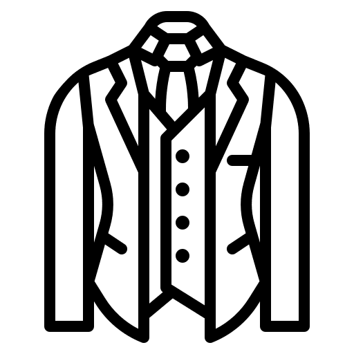 Tuxedo tie elegant garment icon