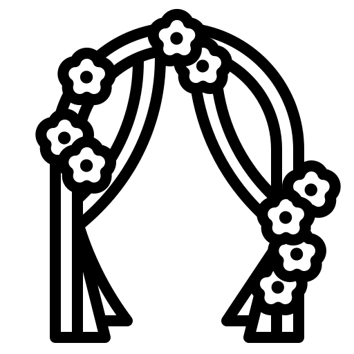 Wedding arch romantic cultures celebration icon