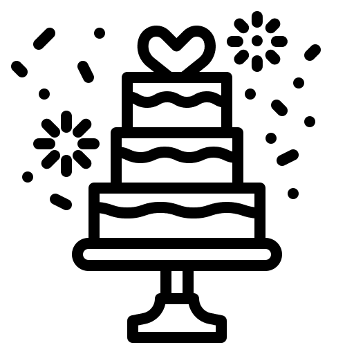 Cake cake love and romance wedding cake icon