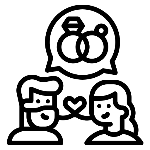 Engagement love love and romance engagement icon