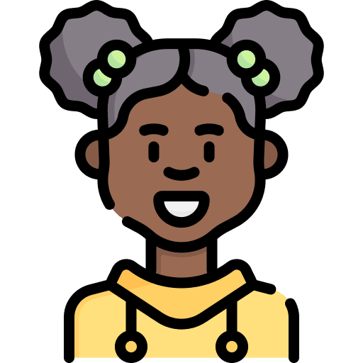 Girl black person happy african american icon