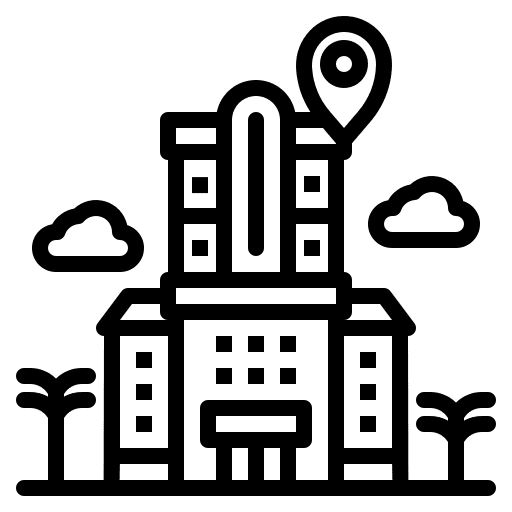 Hotel resort buildings hotel icon