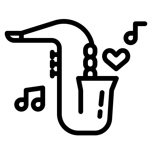 Saxophone romantic saxophone music instrument icon