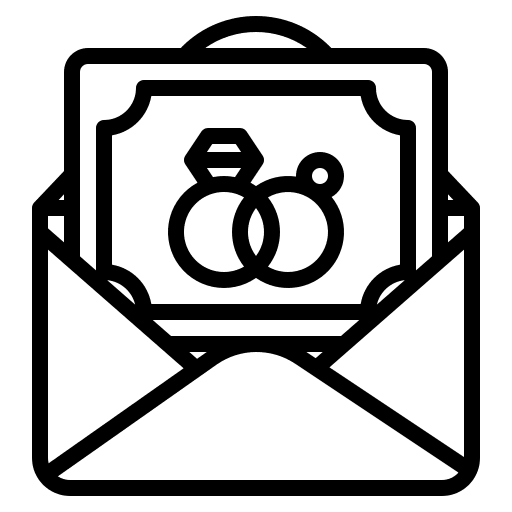 Wedding card love letter wedding invitation wedding card icon