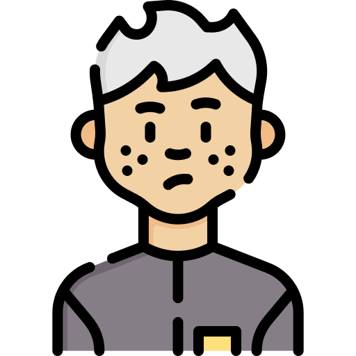 Boy sad user avatar icon