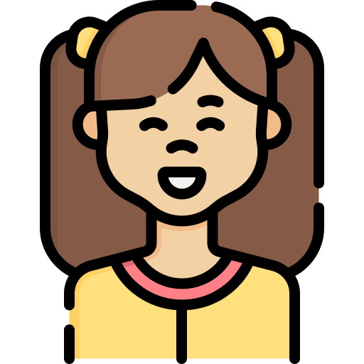 Girl long hair kid caucasian icon