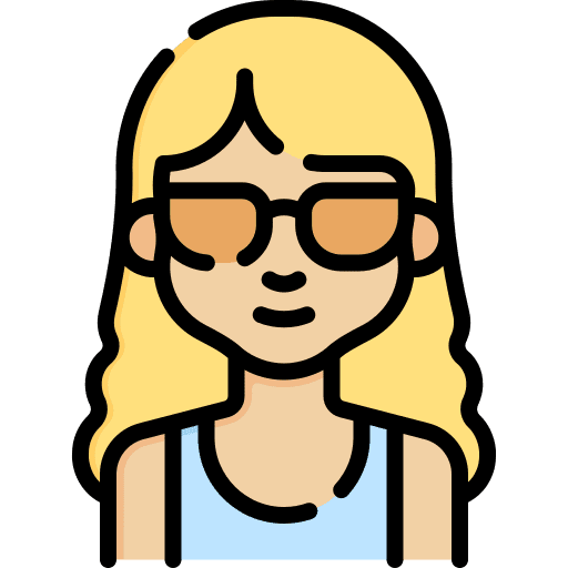 Girl sunglasses child blonde icon