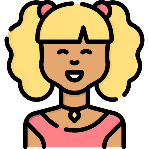 Girl user pigtails blonde icon