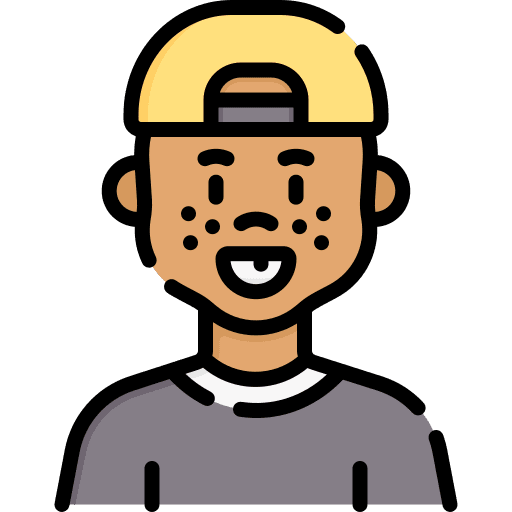 Boy cap happy avatar icon