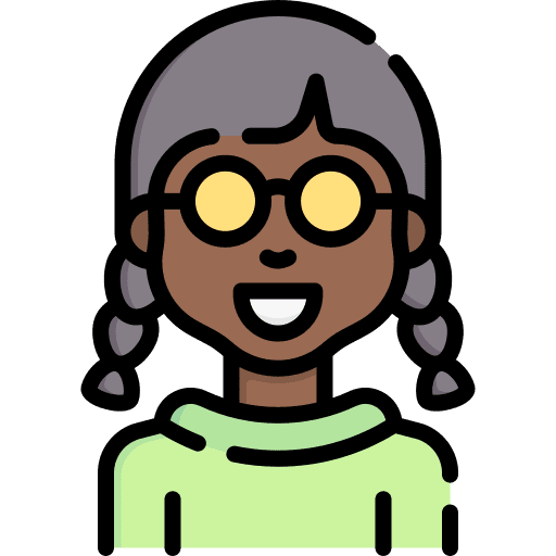 Girl afro kid and baby happy icon