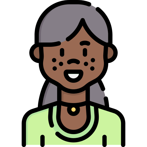 Girl happy afro avatar icon