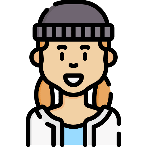 Girl long hair happy kid and baby icon