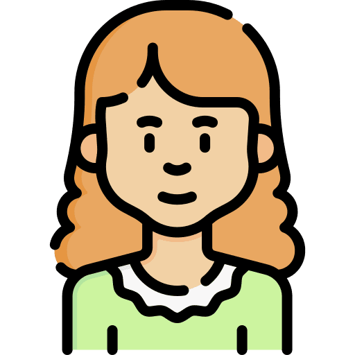 Girl long hair user avatar icon