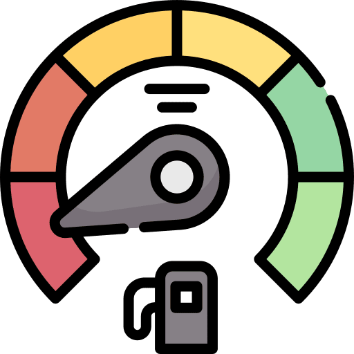 Fuel car parts dashboard measuring icon