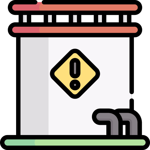 Oil tank storage warning sign petrol icon