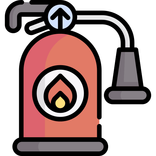 Fire extinguisher firefighting safety security icon