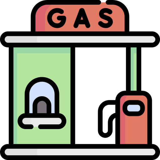Gas station dispenser transportation transport icon
