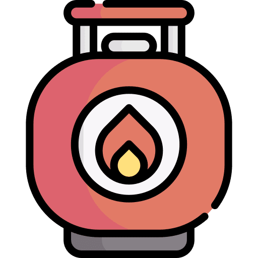Gas tank gas tank gas cylinder flame icon