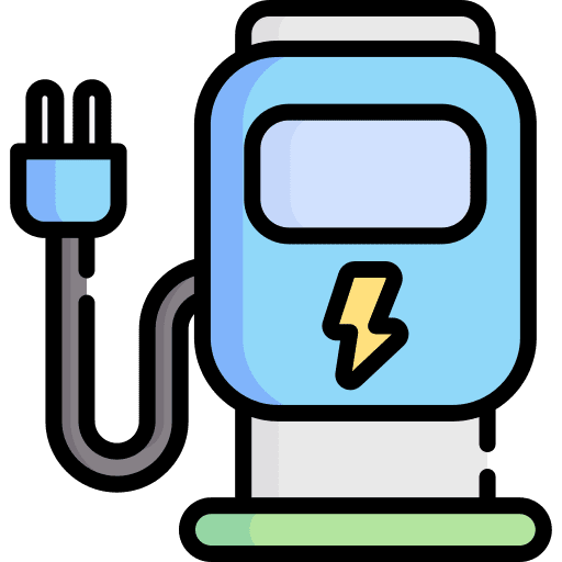 Charging station plug energy station transportation icon