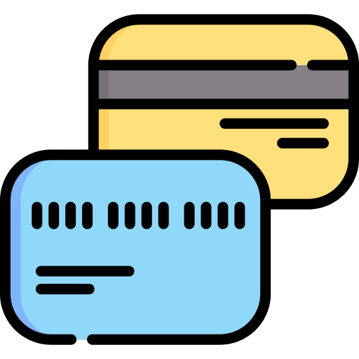 Credit card payment method atm card bank icon