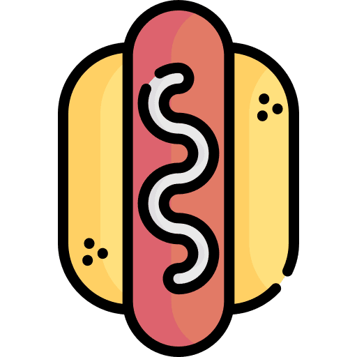 Hot dog sausage hot dog bread icon