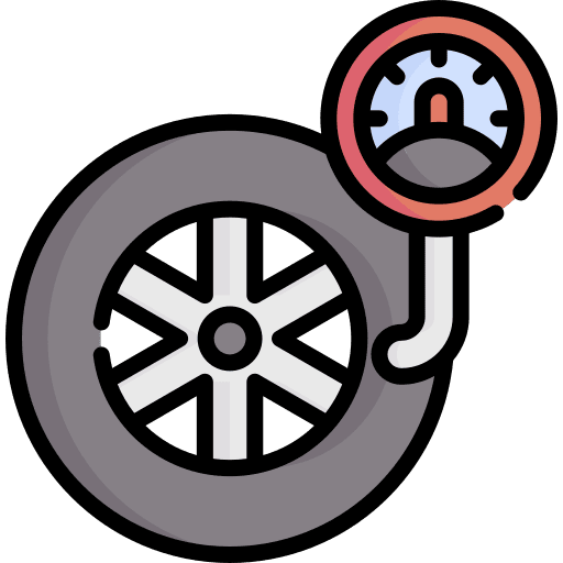 Tire wheel tire measure icon