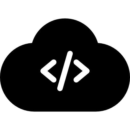 Cloud coding cloud storage clouds cloud computing icon