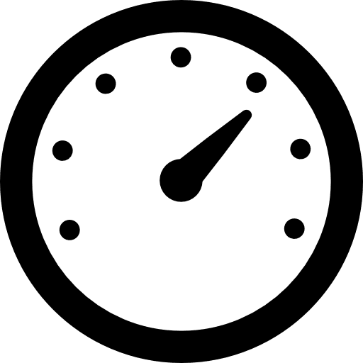 Speedometer on clocks limit mileage icon