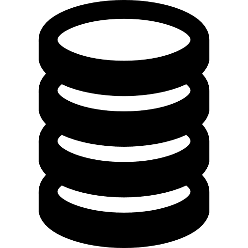 Database sign storing computers storage icon