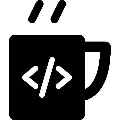 Java coding programming language mug technology icon