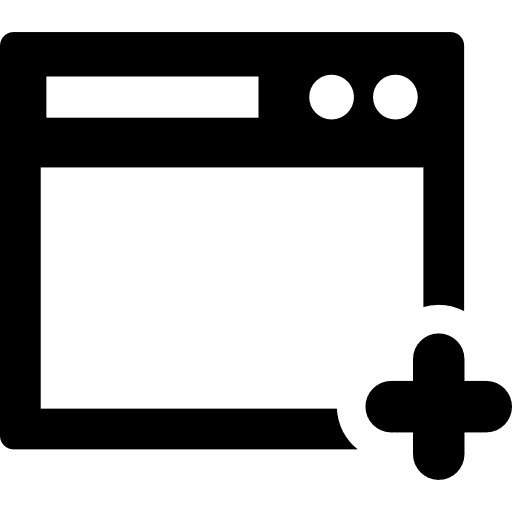 New tab new window interface browser icon