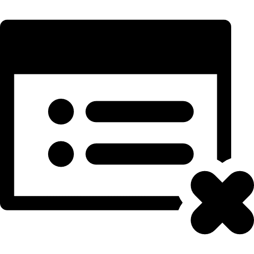 Delete settings configuration erase interface icon