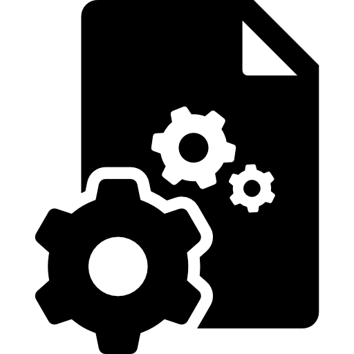 Page settings pages setup cogwheel icon