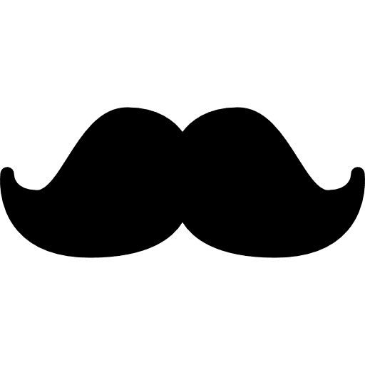 Big moustache mustache men man icon