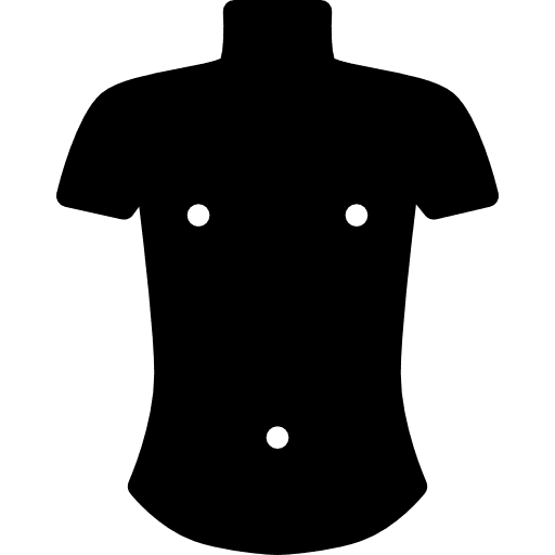 Men torso man bodybuilder medical icon