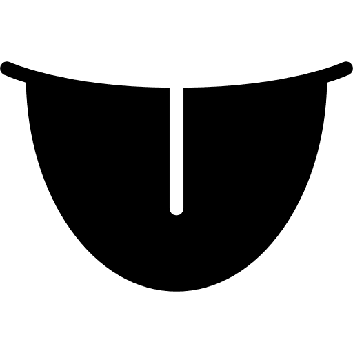 Tongue out mouth body organ medical icon