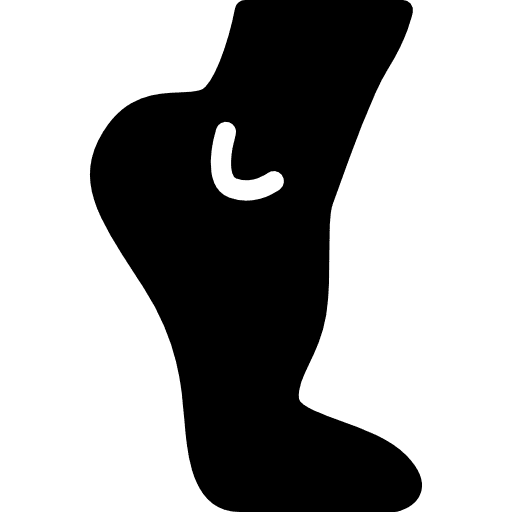 Walking tiptoed body parts barefoot medical icon