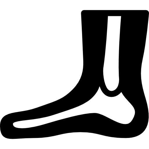 Masculine foot barefoot medical foot clan icon