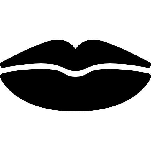 Woman lips medical femenine kissing icon