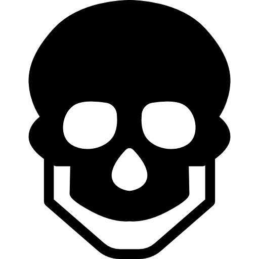 Big skull death medical skeleton icon